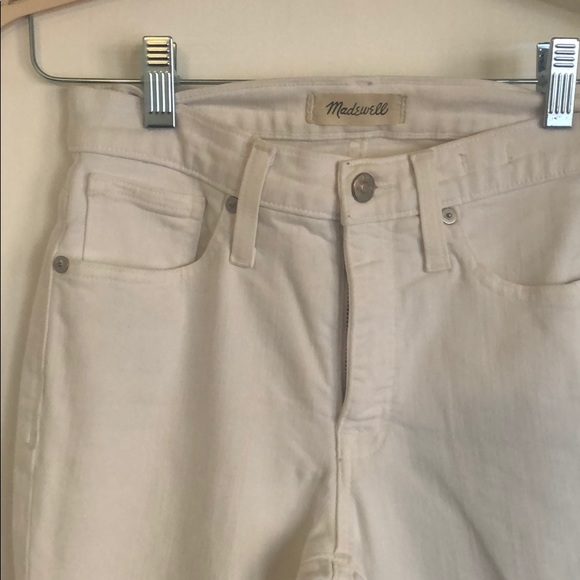 Madewell 9” High Rise White Jeans - Picture 2 of 3